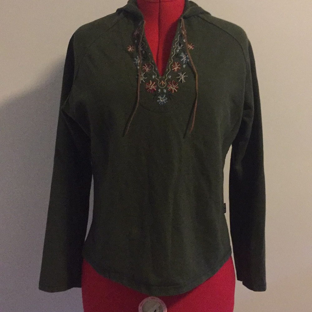 Olive Green Top XL